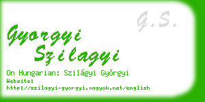 gyorgyi szilagyi business card